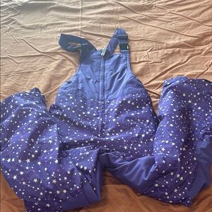 Purple Star Print Snow Bib lands end size 8